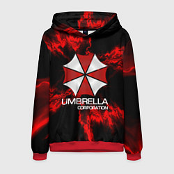 Толстовка-худи мужская UMBRELLA CORP, цвет: 3D-красный