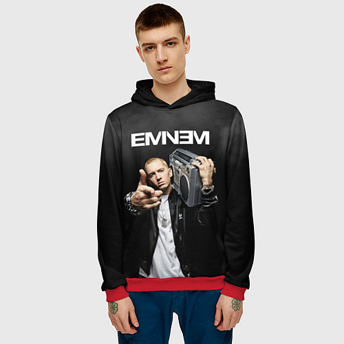 Мужская толстовка EMINEM / 3D-Красный – фото 3