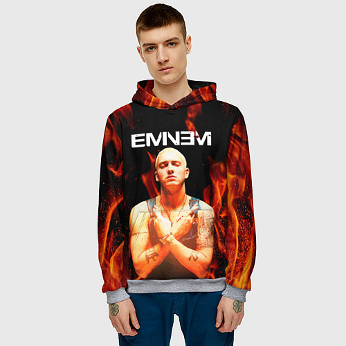 Мужская толстовка EMINEM / 3D-Меланж – фото 3