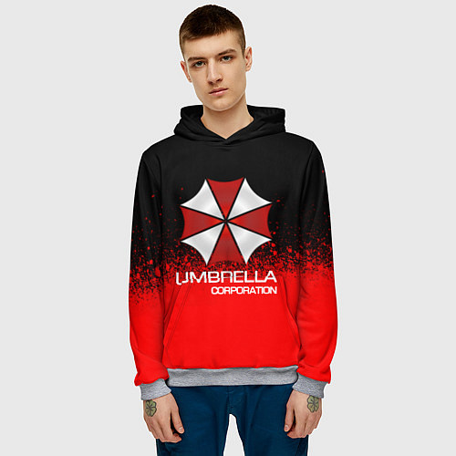 Мужская толстовка UMBRELLA CORP / 3D-Меланж – фото 3