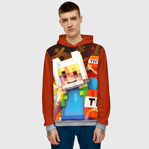 Мужская толстовка MINECRAFT / 3D-Меланж – фото 3