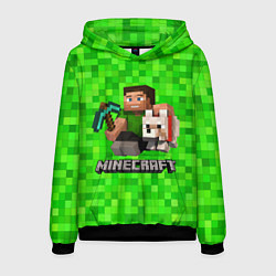Толстовка-худи мужская MINECRAFT, цвет: 3D-черный