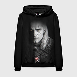 Толстовка-худи мужская Ведьмак, цвет: 3D-черный