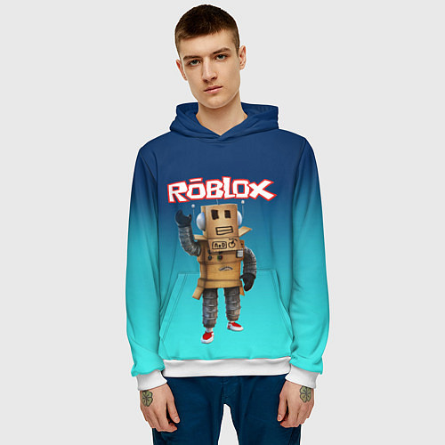 Мужская толстовка ROBLOX / 3D-Белый – фото 3