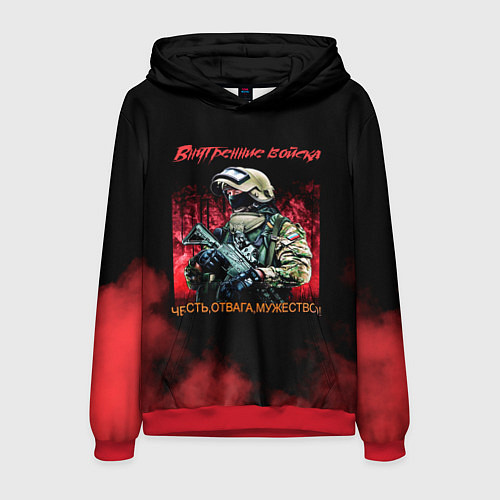 Мужская толстовка Внутренние войска / 3D-Красный – фото 1