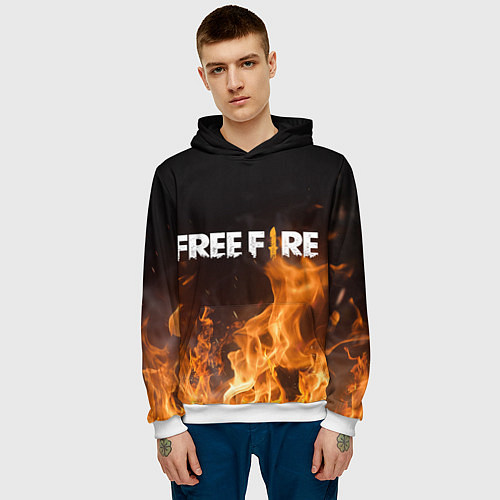 Мужская толстовка FREE FIRE / 3D-Белый – фото 3