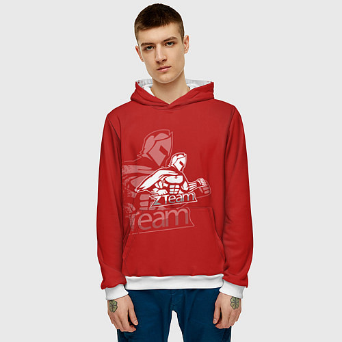 Мужская толстовка ZTeam / 3D-Белый – фото 3