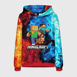 Толстовка-худи мужская Minecraft Майнкрафт, цвет: 3D-красный