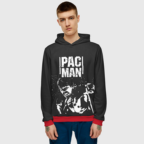 Мужская толстовка Pac Man / 3D-Красный – фото 3
