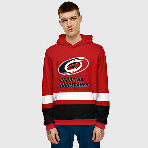 Мужская толстовка Каролина Харрикейнз / 3D-Красный – фото 3