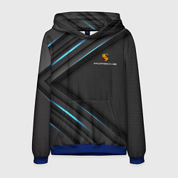 Толстовка-худи мужская PORSCHE, цвет: 3D-синий