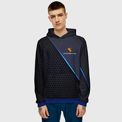 Толстовка-худи мужская PORSCHE, цвет: 3D-синий — фото 2