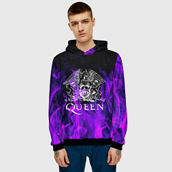Толстовка-худи мужская QUEEN, цвет: 3D-черный — фото 2