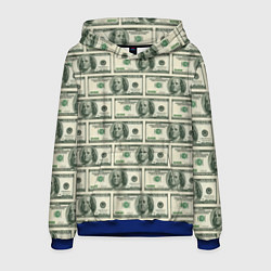 Толстовка-худи мужская Денежная тема, цвет: 3D-синий