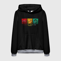 Толстовка-худи мужская Do you like hurting people ?, цвет: 3D-меланж