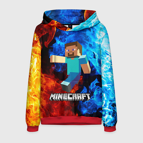 Мужская толстовка MINECRAFT / 3D-Красный – фото 1