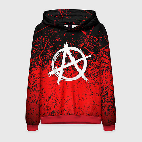 Мужская толстовка АНАРХИЯ / 3D-Красный – фото 1