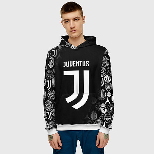 Мужская толстовка JUVENTUS / 3D-Белый – фото 3