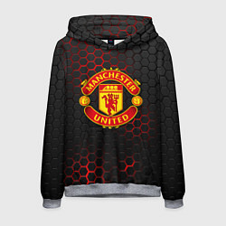 Толстовка-худи мужская МАНЧЕСТЕР ЮНАЙТЕД, цвет: 3D-меланж