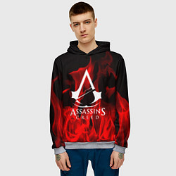 Толстовка-худи мужская ASSASSINS CREED, цвет: 3D-меланж — фото 2