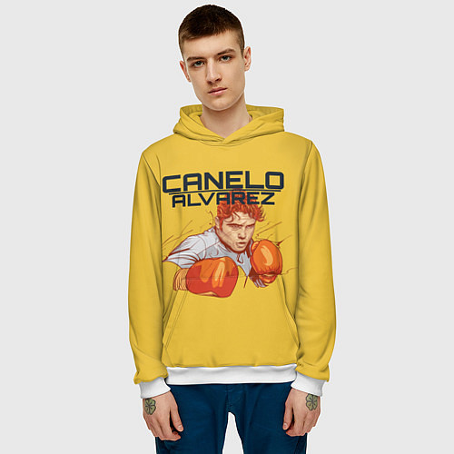 Мужская толстовка Canelo Alvarez / 3D-Белый – фото 3