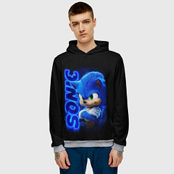 Толстовка-худи мужская SONIC, цвет: 3D-меланж — фото 2