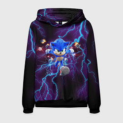 Толстовка-худи мужская SONIC, цвет: 3D-черный