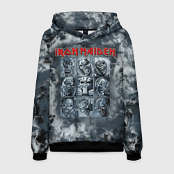 Толстовка-худи мужская Iron Maiden, цвет: 3D-черный