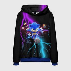 Толстовка-худи мужская SONIC, цвет: 3D-синий