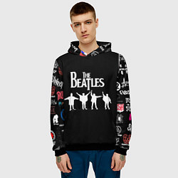Толстовка-худи мужская Beatles, цвет: 3D-черный — фото 2
