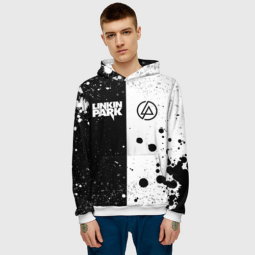 Мужская толстовка LINKIN PARK / 3D-Белый – фото 3