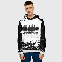 Толстовка-худи мужская LINKIN PARKспина, цвет: 3D-белый — фото 2