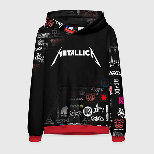 Мужская толстовка Metallica / 3D-Красный – фото 1