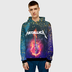 Толстовка-худи мужская Metallicaспина, цвет: 3D-черный — фото 2