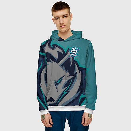 Мужская толстовка Форма White wolves / 3D-Белый – фото 3