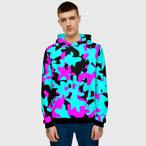 Мужская толстовка Modern Camouflage / 3D-Черный – фото 3