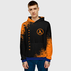 Толстовка-худи мужская HALF-LIFE, цвет: 3D-синий — фото 2