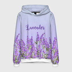 Толстовка-худи мужская Lavander, цвет: 3D-белый