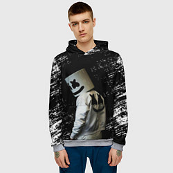 Толстовка-худи мужская Marshmello, цвет: 3D-меланж — фото 2
