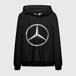 Толстовка-худи мужская MERCEDES-BENZ CARBON, цвет: 3D-черный