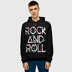 Толстовка-худи мужская Rock And Roll, цвет: 3D-черный — фото 2