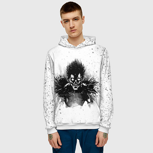 Мужская толстовка Рюк черный шинигами / 3D-Белый – фото 3