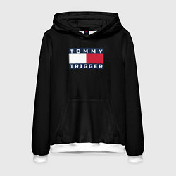 Толстовка-худи мужская Tommy Hilfiger, tommy trigger, цвет: 3D-белый