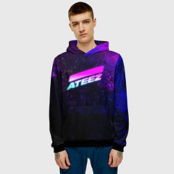 Толстовка-худи мужская ATEEZ neon, цвет: 3D-черный — фото 2