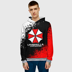 Толстовка-худи мужская RESIDENT EVIL UMBRELLA, цвет: 3D-меланж — фото 2