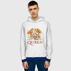 Толстовка-худи мужская Queen, цвет: 3D-синий — фото 2
