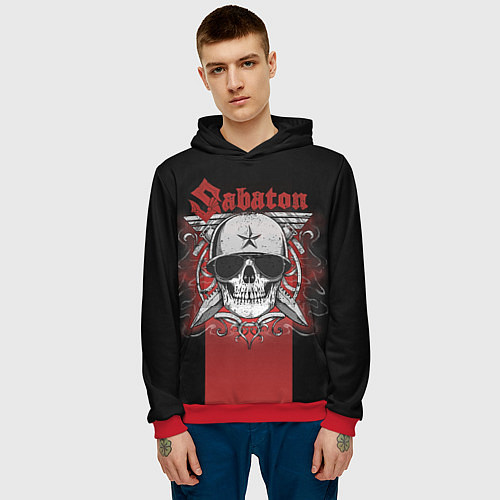 Мужская толстовка Sabaton Army Skull / 3D-Красный – фото 3