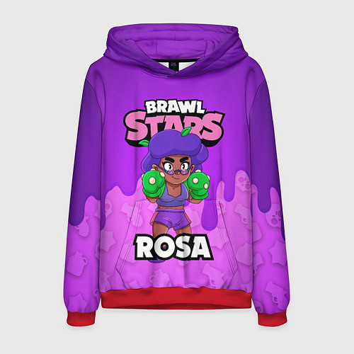 Мужская толстовка BRAWL STARS ROSA / 3D-Красный – фото 1