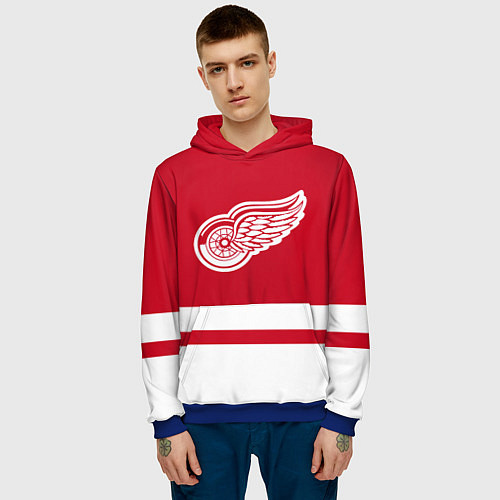 Мужская толстовка Детройт Ред Уингз / 3D-Синий – фото 3
