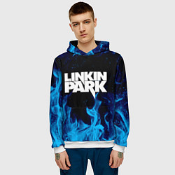 Толстовка-худи мужская LINKIN PARK, цвет: 3D-белый — фото 2